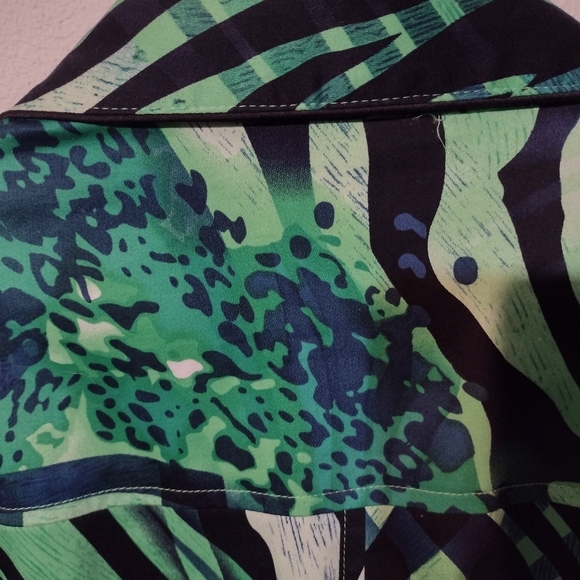 Erin London size L fabulous tropical blazer green 💚 and Blue & Black - Picture 7 of 10